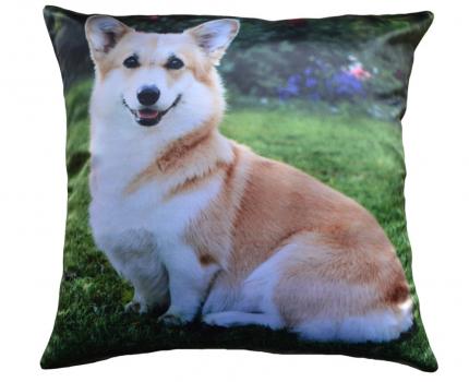 Подушка с фотопечатью Корги 